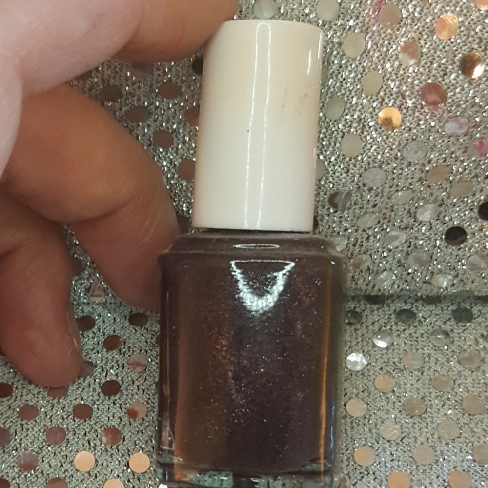 essie Frock and Roll chocolate glitter holiday